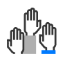 raise hands icon