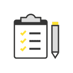 book with list and pencil icon